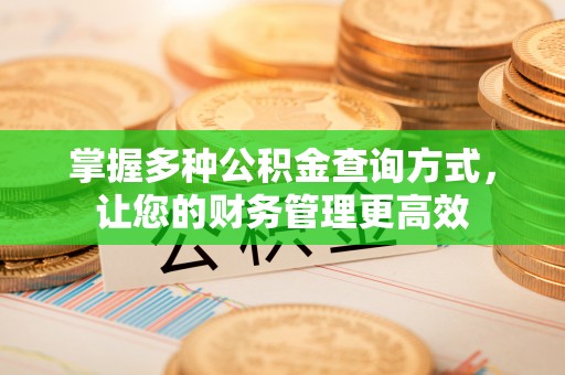 赤壁掌握多种公积金查询方式，让您的财务管理更高效