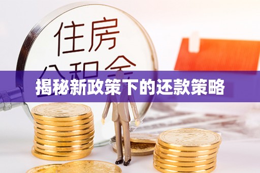 赤壁揭秘新政策下的还款策略