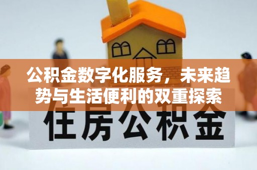 赤壁公积金数字化服务，未来趋势与生活便利的双重探索