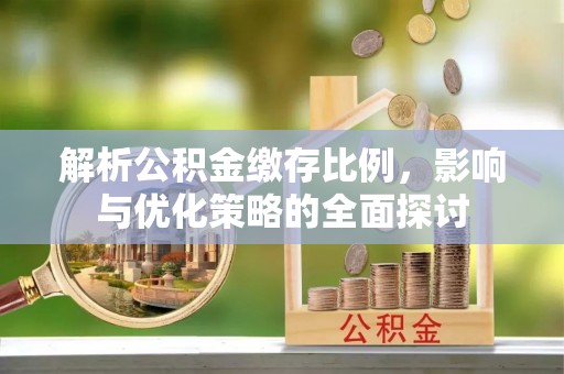 赤壁解析公积金缴存比例，影响与优化策略的全面探讨