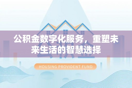 赤壁公积金数字化服务，重塑未来生活的智慧选择
